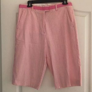 Pink and white Gingham Lilly Walking Shorts.